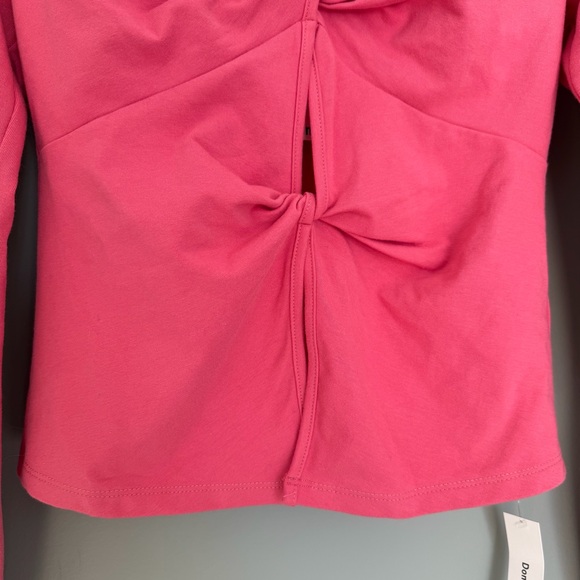 NWT Reformation "Silas" Snapdragon Pink Front Cutout Long Sleeve Knit Top - Picture 7 of 15